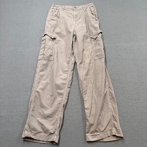 Garage Cargo Pants Women's Small Tan Ripstop Wide Leg Utility Streetwear Skater